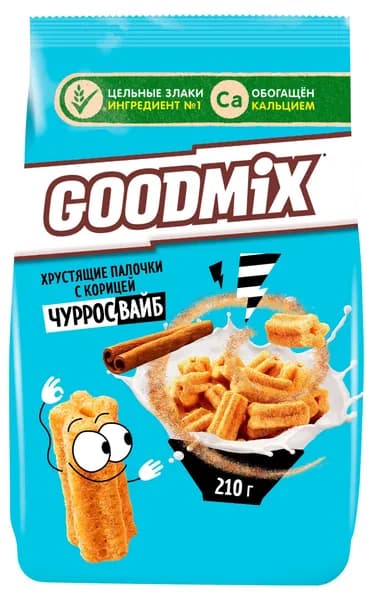 Готовый завтрак Goodmix Чурросвайб хрустящие палочки с корицей, 210 г x 1 шт