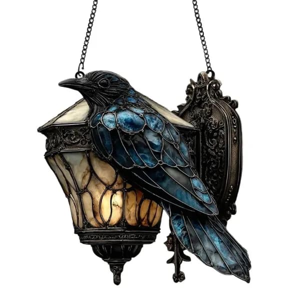 (1 штука) Акриловый витраж Halloween Crow Light-A-M