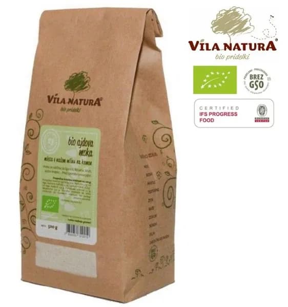 Vila Natura мука гречневая каменного жернового помола био Словения 500 гр.