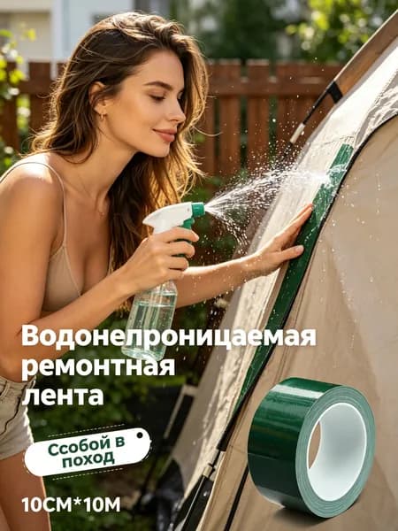 1 рулон/зеленый/10 см*10 м/Самоклеящаяся заплатка для брезента и зонтов