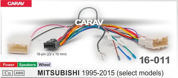 Комплект проводов для андроид магнитол Mitsubishi. Carav 16-011.