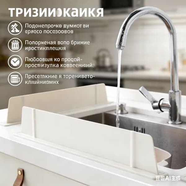 Удерживающая пластина для раковины позволяет больше не беспокоиться о намокании столешницы.