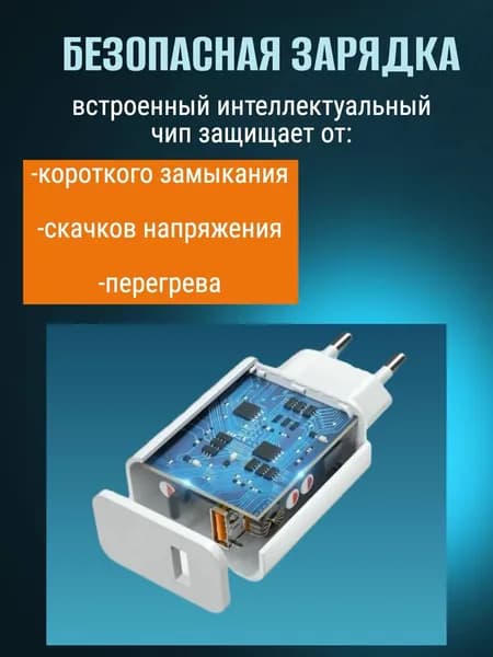 Зарядное устройство 33 W, Быстрая зарядка USB to Type-c