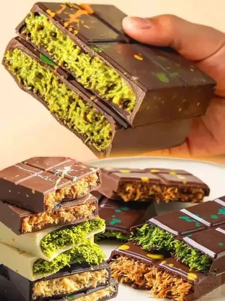 шоколад особый,дубайский шоколад с фисташкой,2 шт.