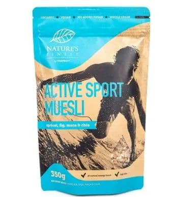 Мюсли Active Sport с абрикосом, инжиром, маком и семенами чиа, Nature's Finest