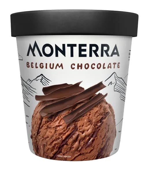 Мороженое сливочное Monterra Бельгийский шоколад, 276г
