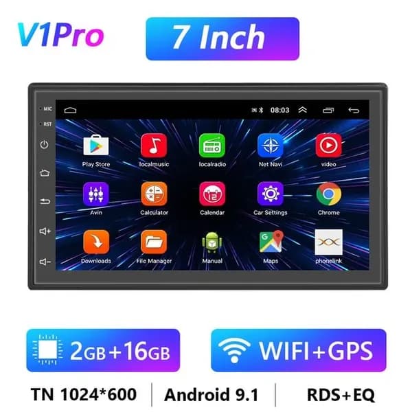 Автомагнитола Андроид 2 Гб оперативной памяти и 16 Гб встроенной 2Din Wifi Bluetooth GPS FHD Android 2дин с экраном 7 дюймов процессорная сенсорная