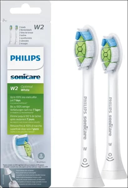 Эксклюзивные насадки Philips Sonicare W2 Optimal White HX6062 10 для осветления эмали в количестве 2 штук
