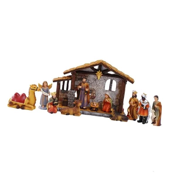 Рождественские фигурки из смолы, статуэтки для стола, подарок