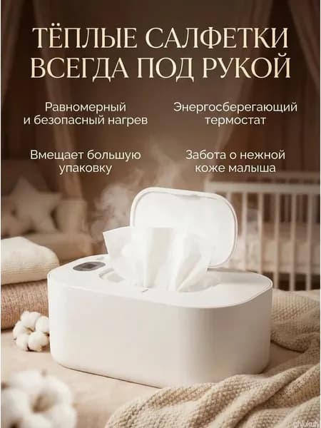 Нагреватель/контейнер/дозатор детских салфеток с регулируемой температурой