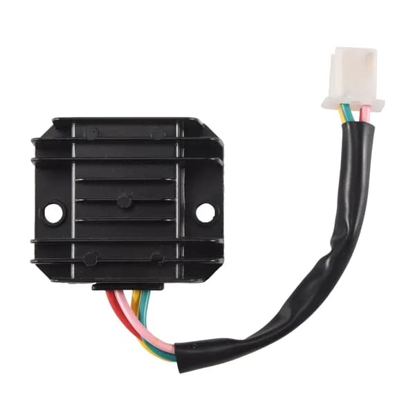 Регулятор напряжения 12V для мотоцикла, выпрямитель с 4 проводами и 4 контактами для 50-250CC мотоциклов/скутеров/мопедов, черный.