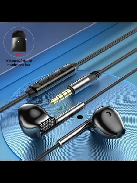 Черные проводные наушники 3.5mm