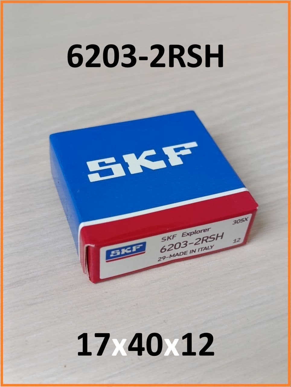 SKF 6203-2RSH Подшипник генератора 17х40х12мм, 1штука