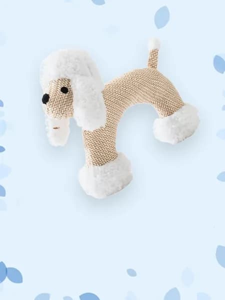Жевательная игрушка для собак с пищалкой, - пудель