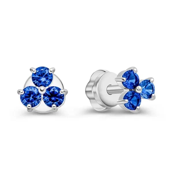 Серьги женские с фианитами серебро 925 пробы 585GOLD