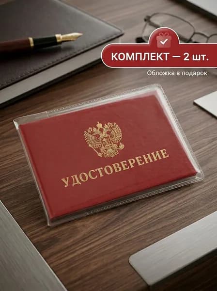 Обложка на удостоверение прозрачная