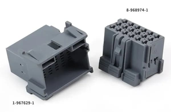 Разъем гнездовой 8-968974-1 + штыревой 1-967629-1, 18-ти pin (серый, без клемм).