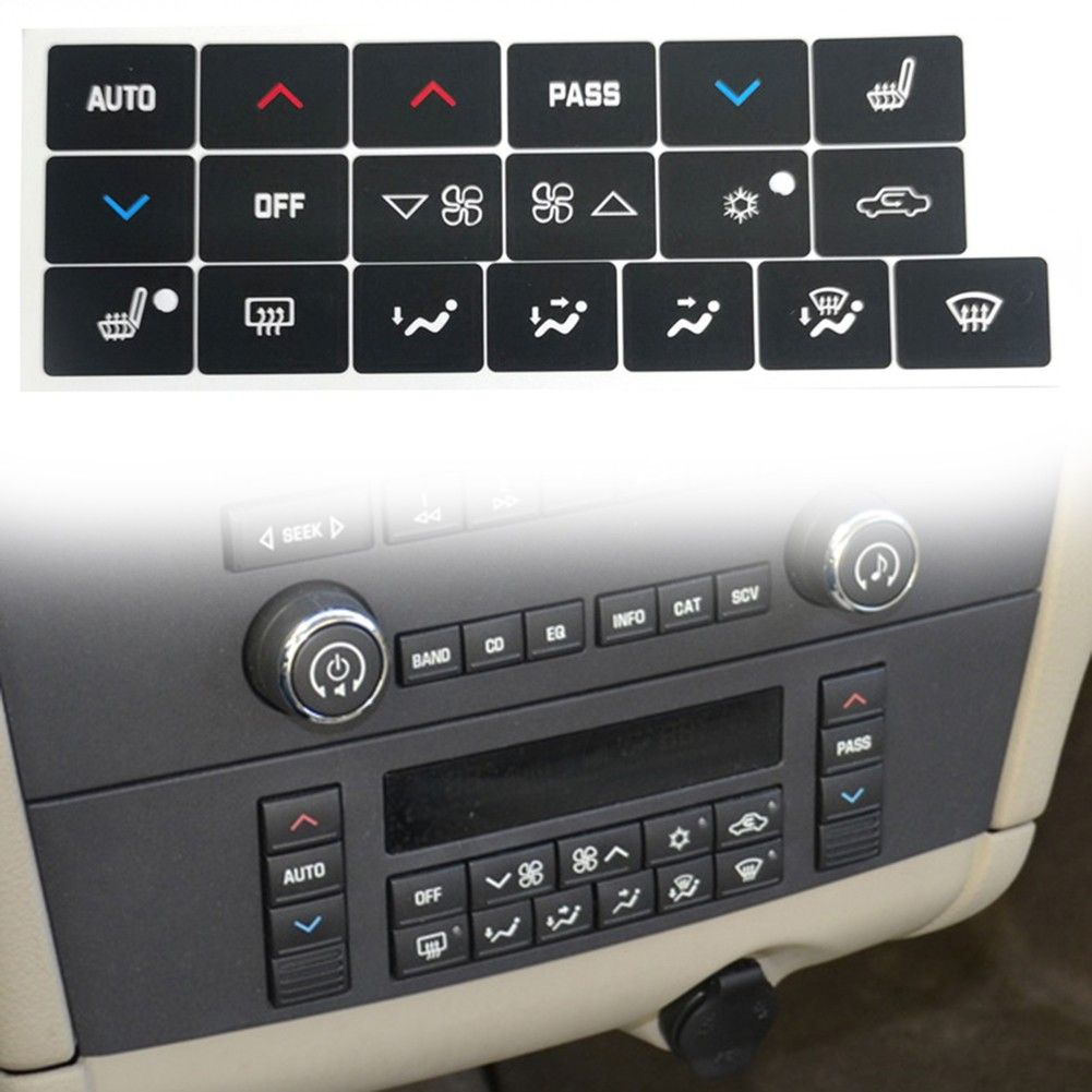 Наклейка для ремонта кнопки климат-контроля A/C, подходящая для Buick Lacrosse 2005 2009