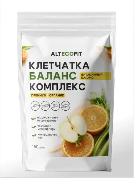ALTECOFIT Клетчатка для похудения, псиллиум микрозелень, баланс комплекс, 150 г