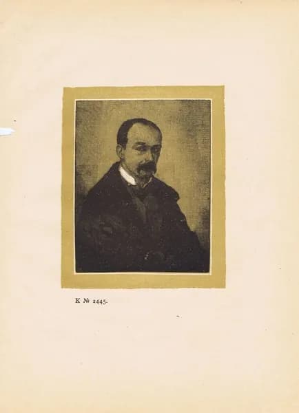 Антикварная авторская гравюра. Иван Павлов. Портрет художника Павла Андреевича Федотова. Ксилография. Россия, оттиск 1922 (доска 1918) год
