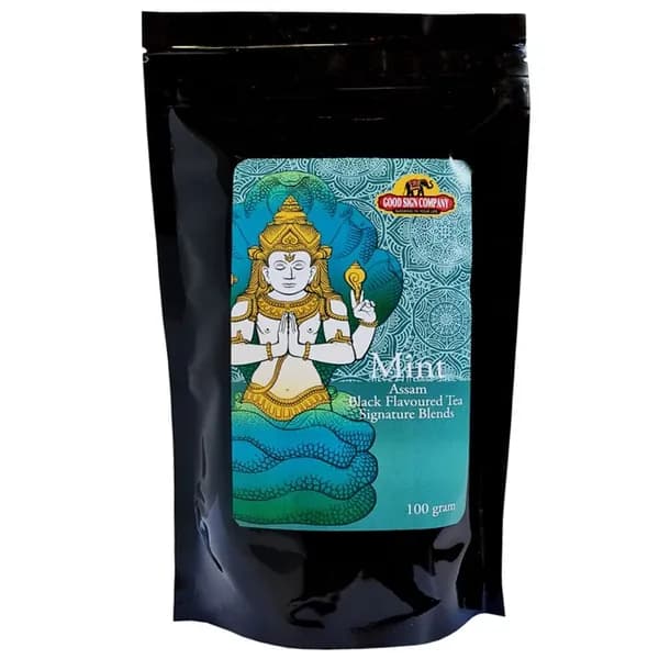 Чай индийский чёрный c Мятой Гуд Сайн Компани (Assam Mint Black Tea Good Sign Company), 100 грамм