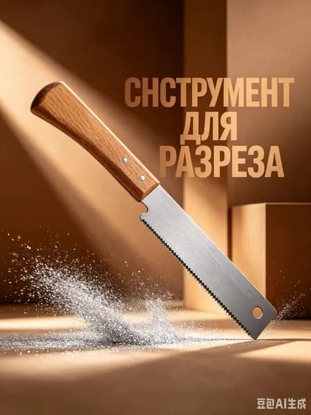 пила мелкозубая для резки дерева, вес 106 г, высокая прочность