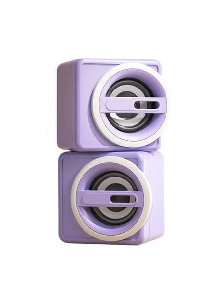 Мини-USB-колонки с подсветкой, Фиолетовый - Стандартное издание
