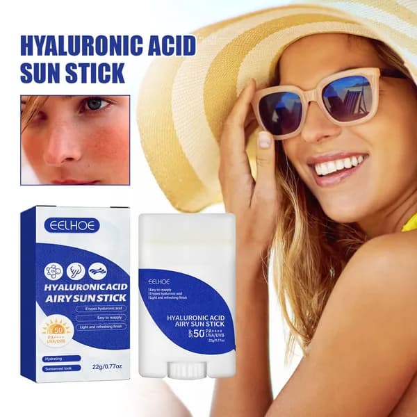 EELHOE Солнцезащитный стик SPF50+ с гиалуроновой кислотой, водостойкий, 22г