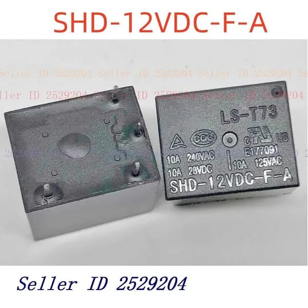реле DIP4 LS-T73 SHD-12VDC-F-A T73-1A-12V-10A