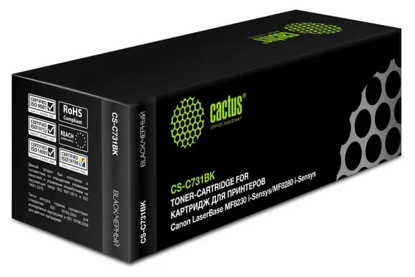 Картридж лазерный Cactus CS-C731BK 731 BK черный (1600стр.) для Canon LaserBase MF8230 i-Sensys/MF82