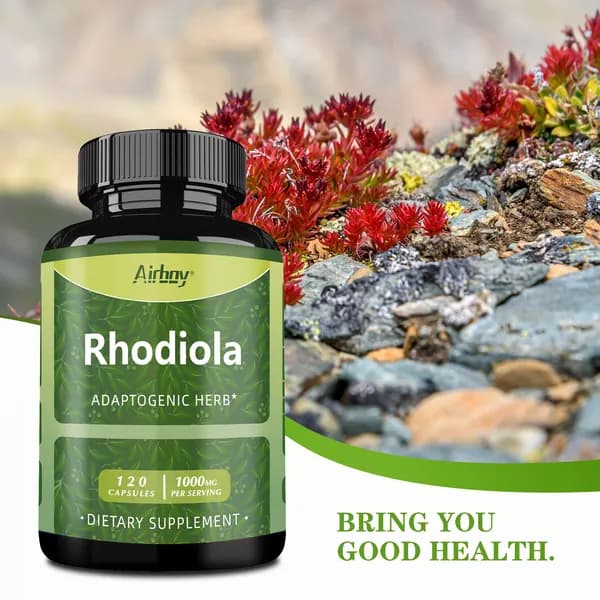 Биологически активная добавка Airboy Rhodiola Rosea - помогает снять стресс, улучшить настроение, повысить умственную активность и уровень энергии