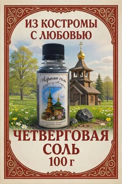 Четверговая Черная Магическая Соль в бутылке