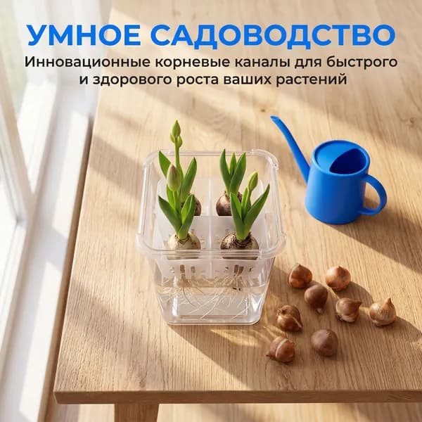 Кашпо 11.20 см, 1 шт, цвет прозрачный