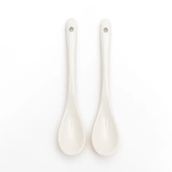 Ложка чайная white ceramic 2 предм. белый