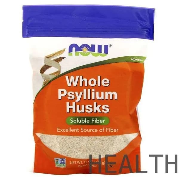 NOW, Whole Psyllium (Псиллиум), клетчатка, Цельная оболочка (шелуха) семян подорожника для пищеварения, 454 г
