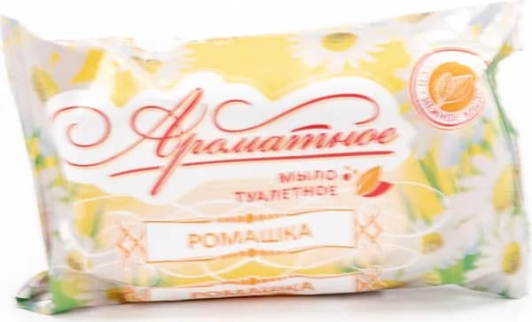Твердое мыло Ароматное туалетное с ромашкой 1шт. 90г / для бани и душа