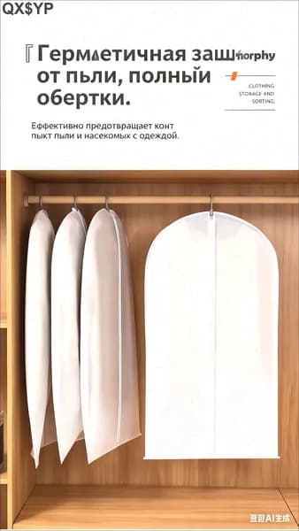 Чехол для одежды, 120 см х 60, 1 шт
