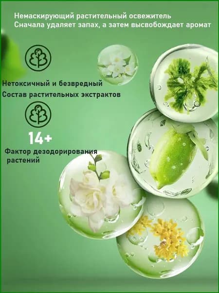 Ароматизатор для помещений, 70 г, используемый как премиумдезодорант, избавляет от запахов в туалете. Солнце
