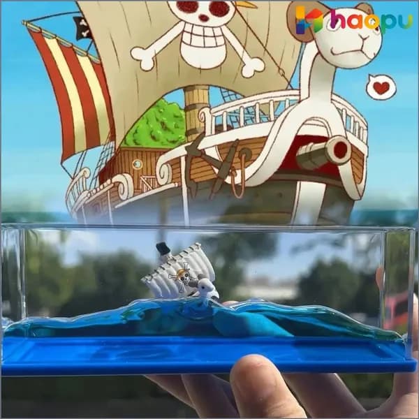 Эксклюзивная дрейфующая бутылка с кораблем Going Merry из One Piece, коллекционная модель для украшения рабочего стола, которая становится веселым акцентом