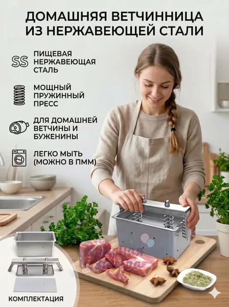 Пресс для мяса из нержавейки с формой объём 3KG