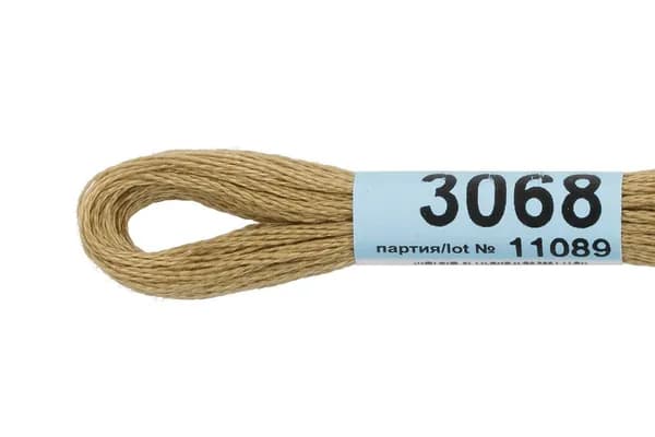 Мулине GAMMA нитки для вышивания 2 шт. по 8 м., 3068 хаки оливковый
