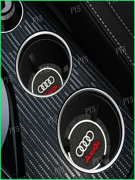 2 силиконовые автомобильные подставки для чашек с логотипом Audi, противоскользящие коврики для подстаканников, подходят для Audi S Line A1 A3 A4 A6 A7 Q3 Q5 Q7 RS3 RS4 RS5 S3 S4 S5 S7