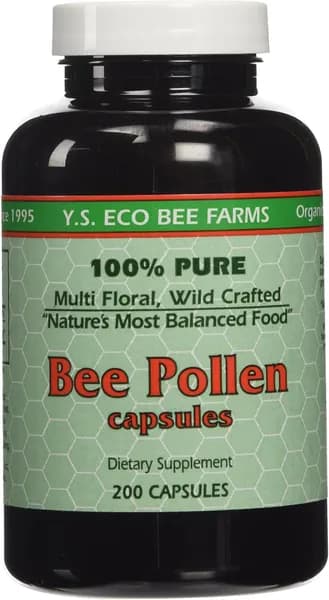 Y.S. ECO Bee Farms 100% чистая пчелиная пыльца 1000 мг-200 капсул