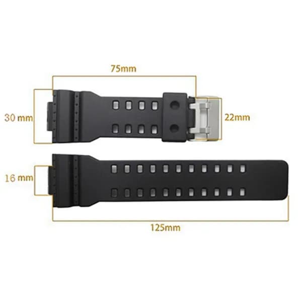 Часы Casio GA - 110GD120GA - 100GA - 100C, силиконовый ремешок 16 мм