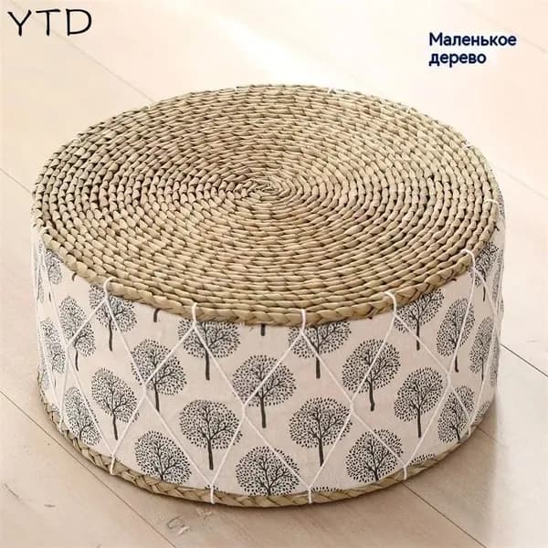 Пуф, Лён, 40х40х20.01 см