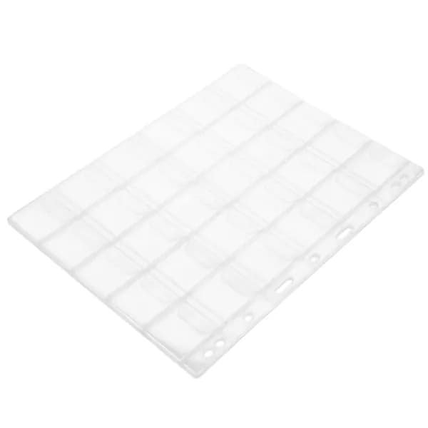 Пластиковые страницы с 30 ячейками для коллекционирования монет, 10sheets, прозрачные, для хранения дома