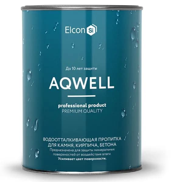 Пропитка с эффектом мокрого камня Elcon Aqwell 0,9 л., гидрофобизатор.
