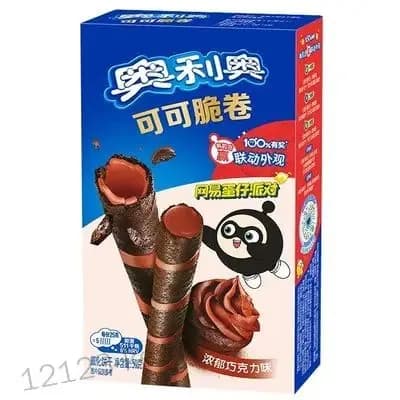 Трубочки Орео вафельные шоколад, 50г (Китай)