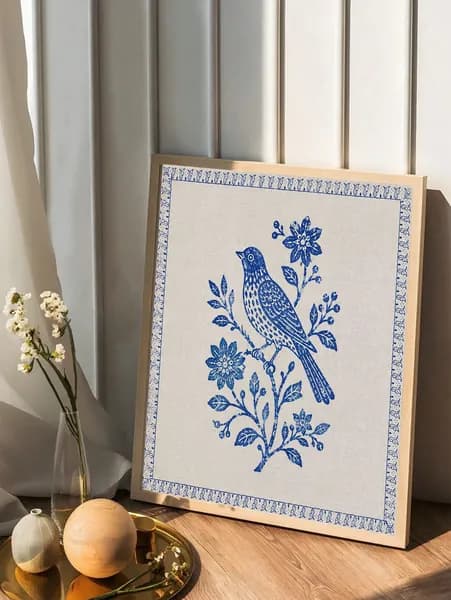 Постер "синяя птица", 40х30 см