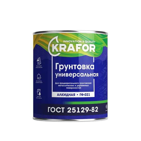 Грунт гф-021 серый 1,8 кг KRAFOR